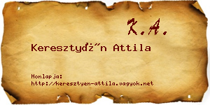 Keresztyén Attila névjegykártya
