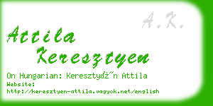 attila keresztyen business card